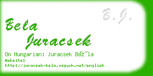 bela juracsek business card